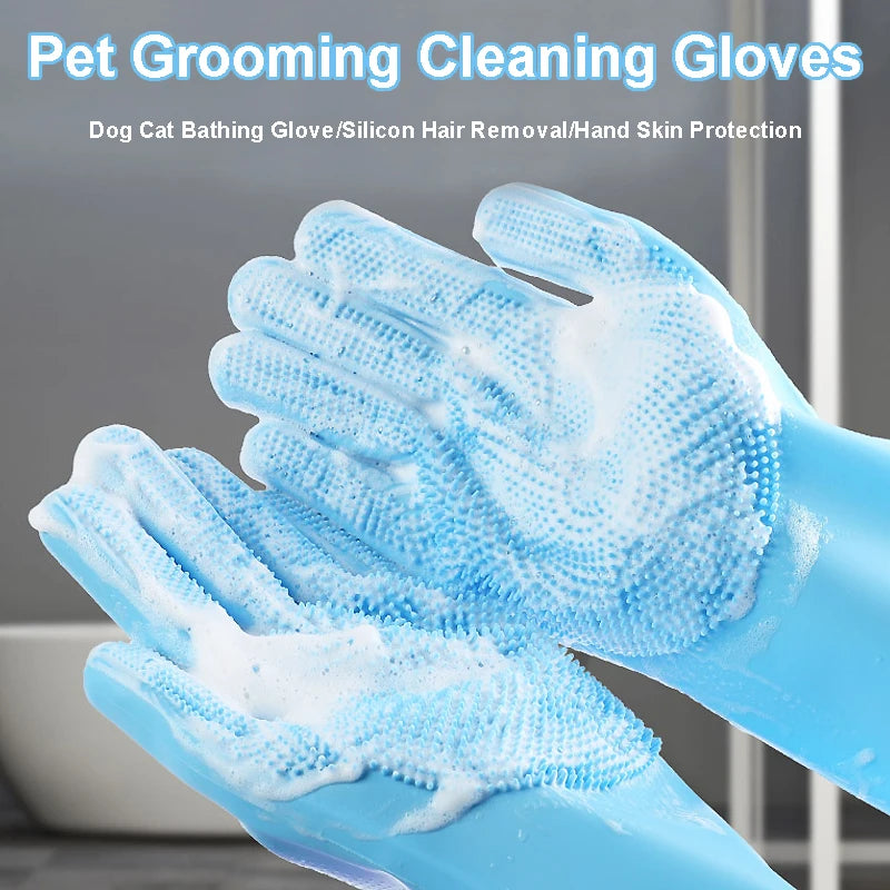 Pet Bathing Gloves - Scratch proof