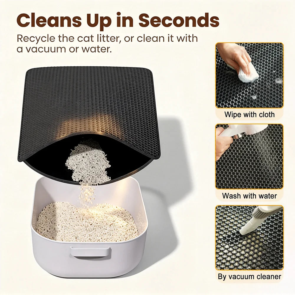Double Layered Cat Litter Catcher - Litter Free Floors Promised