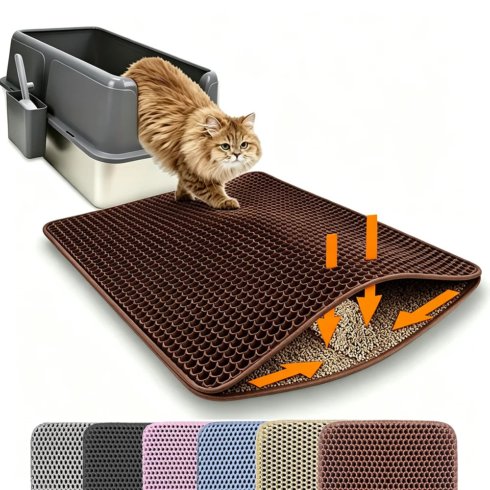 Double Layered Cat Litter Catcher - Litter Free Floors Promised