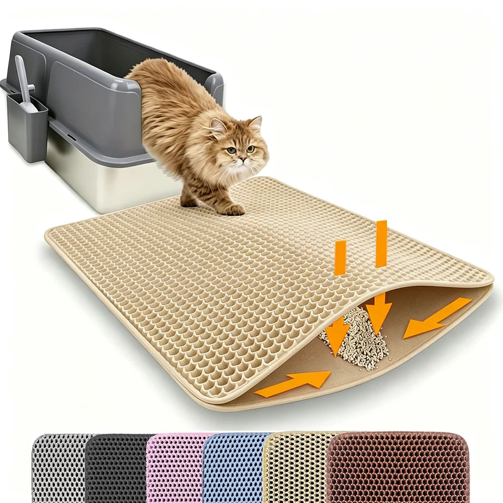 Double Layered Cat Litter Catcher - Litter Free Floors Promised
