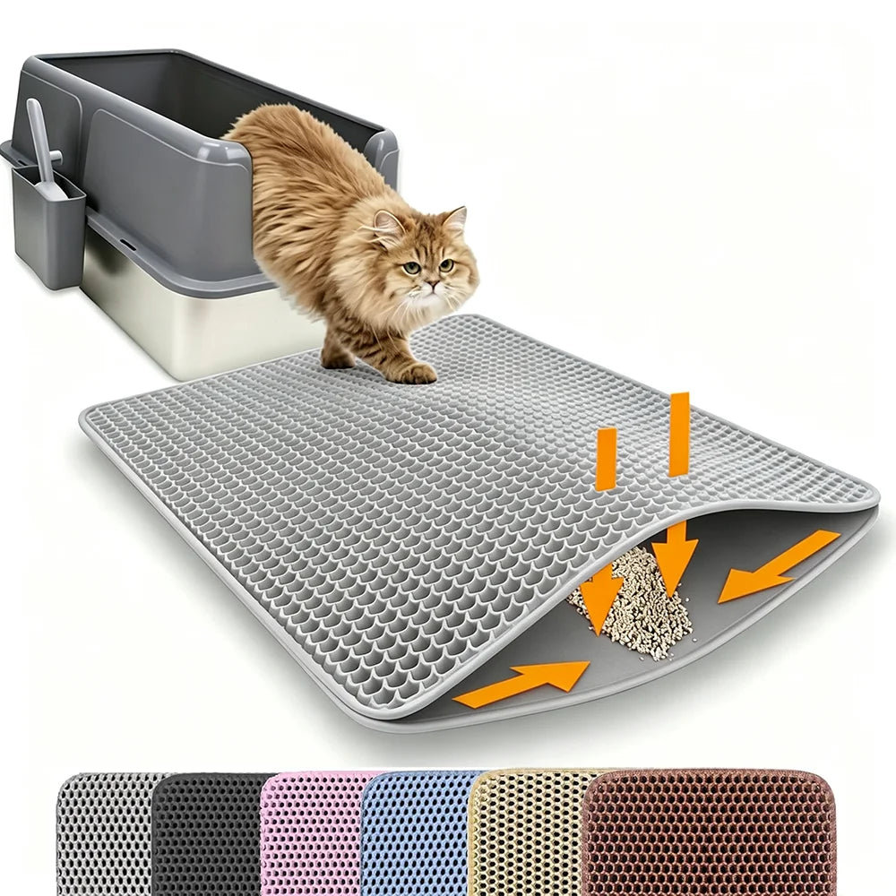 Double Layered Cat Litter Catcher - Litter Free Floors Promised