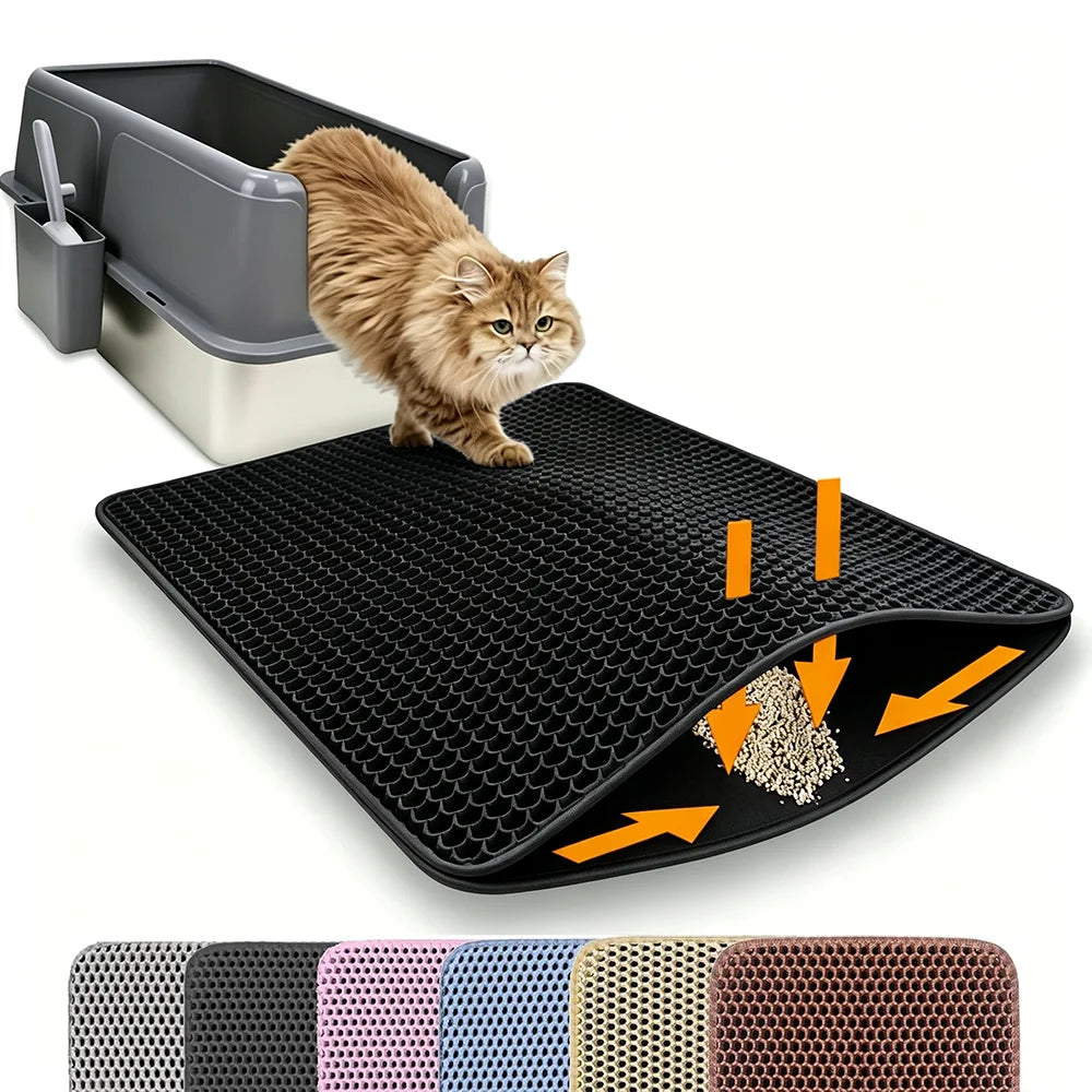 Double Layered Cat Litter Catcher - Litter Free Floors Promised